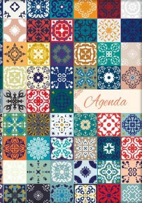 Naptár, tervező, A5, heti, DAYLINER, "Colors", Mosaic