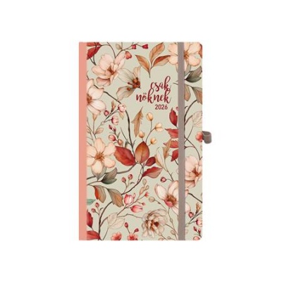 Naptár, tervező, A5, heti, TOPTIMER, "Csak Nőknek", vintage