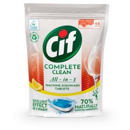 Mosogatógéptabletta, 46 db, CIF "Complete Clean All-in-One", citrom