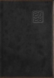 Naptár, tervező, B6, heti, DAYLINER "Square", fekete